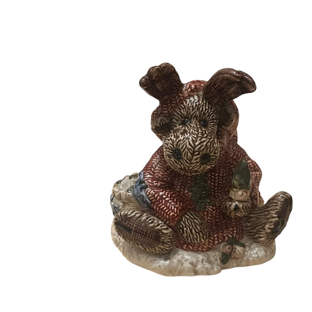 Boyds Bears Pottery Holiday Grenville Moose Shaker